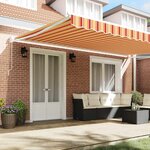 vidaXL Auvent Jaune et Orange 500 x 300 x 165 cm Polyester et métal