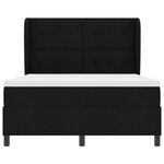 Lit Box Spring vidaXL avec Matelas en Noir  160x200 cm  Tissu