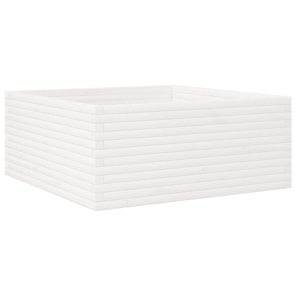 vidaXL Jardinière blanc 110x110x46 cm bois de pin massif