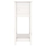vidaXL Jardinière avec étagère Blanc 54x34 5x81 cm Bois massif de pin