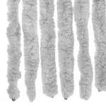 vidaXL Rideau anti-mouches gris 100x230 cm chenille