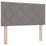 vidaXL Lit Box Spring avec Matelas & LED Taupe 120x200 cm Tissu