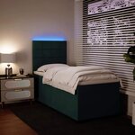 vidaXL Sommier à lattes de lit avec matelas Vert foncé 90x200 cm