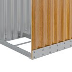 vidaXL Porte-bûches aspect bois 40x45x170 cm acier galvanisé