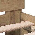 vidaXL Cadre de lit Chêne artisanal 193 x 95 x 88 cm Chêne Massif