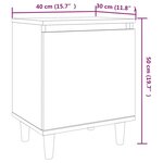 vidaXL Tables de chevet et pieds en bois 2 Pièces Chêne fumé 40x30x50 cm