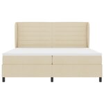 Lit Box Spring vidaXL avec Matelas Crème 200x200 cm Tissu