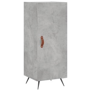 vidaXL Buffet Gris béton 34 5x34x90 cm Bois d'ingénierie