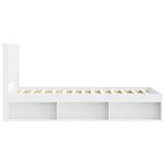 vidaXL Cadre de lit avec rangement et tête de lit Blanc 100 x 200 cm