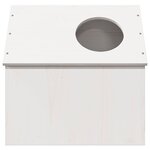vidaXL Maison pour chat blanc 41x50x50 cm bois de pin massif