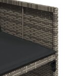 vidaXL Ensemble à manger de jardin 11Pièces avec coussins gris poly rotin