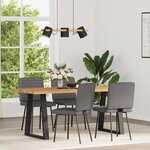 vidaXL Chaises à manger lot de 4 gris similicuir