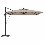 vidaXL Parasol Roma Taupe 286 x 285 x 270 cm Aluminium  Polyester