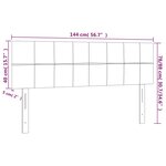 vidaXL Têtes de lit 2 Pièces Gris clair 72x5x78/88 cm Velours