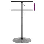 vidaXL Table de bar noir 50x50x90 cm bois d'ingénierie et acier chromé