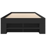 vidaXL Cadre de lit sans matelas noir 90x190 cm bois ingénierie
