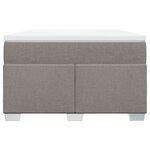 vidaXL Sommier à lattes de lit avec matelas taupe 120x190 cm tissu