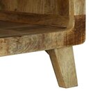vidaXL Table basse Marron 50 x 50 x 35 cm Bois de manguier brut massif