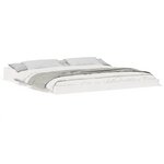 vidaXL Cadre de lit Blanc 180 x 210 cm Bois massif en pin