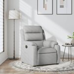vidaXL Fauteuil inclinable en tissu gris clair