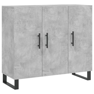 vidaXL Buffet gris béton 90x34x80 cm bois d'ingénierie