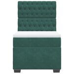 vidaXL Sommier à lattes de lit avec matelas Vert foncé 100x200 cm