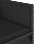 vidaXL Ensemble à manger de jardin coussins 5Pièces Noir Résine tressée