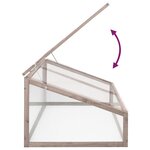 vidaXL Serre Gris 110x58 5x39 cm Bois de sapin