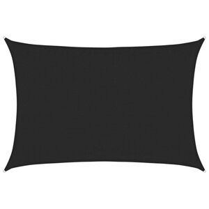 vidaXL Voile d'ombrage 160 g/m² Noir 3 5x5 m PEHD