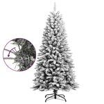 vidaXL Sapin de Noël artificiel avec neige floquée 120 cm PVC et PE