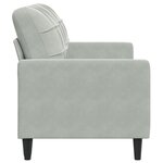 vidaXL Canapé à 2 places Gris clair 140 cm Velours