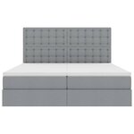 vidaXL Lit de Rangement Gris clair 200 x 200 cm Cuir synthétique