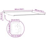 vidaXL Auvent Anthracite 5 x 3 m Métal