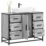 vidaXL Armoire lavabo de salle de bain sonoma gris bois d'ingénierie