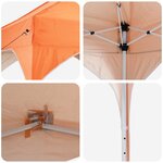 vidaXL Tente de fête pop-up 575 x 288 x 245 cm Orange Tissu Oxford