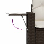 vidaXL Salon de jardin avec coussins 6 Pièces marron résine tressée