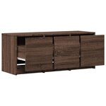 vidaXL Meuble TV avec LED chêne marron 97x34x40 cm bois d'ingénierie