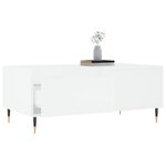 vidaXL Table basse Blanc 90x50x36 5 cm Bois d'ingénierie