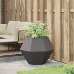 vidaXL Jardinière Noir 75 x 75 x 60 cm Acier