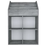 vidaXL Porte-revue pour enfants Gris béton 71x30x114cm Bois ingénierie