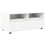 vidaXL Meuble TV avec tiroir Blanc 100 x 48 x 43 cm Bois d'ingénierie