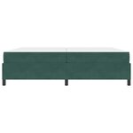 vidaXL Cadre de lit avec matelas Vert foncé 200 x 200 cm tissu