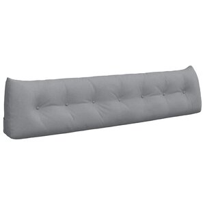 vidaXL Coussin de Dos Gris clair 200 x 24 x 50 cm tissu