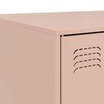 vidaXL Table basse rose 67x50x44 cm acier