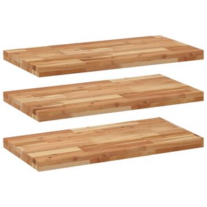 vidaXL Étagères flottantes 3 Pièces 80x40x4 cm acacia massif à l'huile