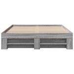 vidaXL Cadre de lit sans matelas sonoma gris 120x190 cm