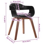 vidaXL Chaise à manger Bois courbé et similicuir