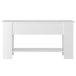 vidaXL Table basse blanc brillant 101x49x52 cm bois d'ingénierie