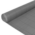 vidaXL Clôture de jardin Double face PVC 150 x 500 cm Gris