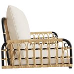 vidaXL Balancelle avec coussins 105x58x38 cm résine tressée et acier